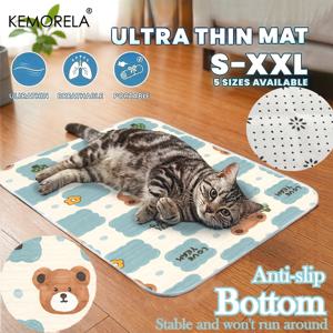 KEMORELA 대형 고양이 및 강아지 침대 - Bear 여름 애완 동물 매트, 다양한 크기 (S-XXL), 소형/중형/대형 애완 동물에게 적합, 미끄럼 방지, 통기성 좋은 편안한 침대 옆 애완 동물 패드 - 재사용 가능한 강아지 훈련 패드, 세탁 가능한 강아지 배변 패드, 강아지 패드