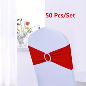 30/50개 스트레치 의자 허리 밴드, 리본 탄성 의자 밴드, 버클 없는 허리 벨트, 웨딩 장식, 연회 장식용
