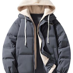 겨울용 두꺼운 후드 코트