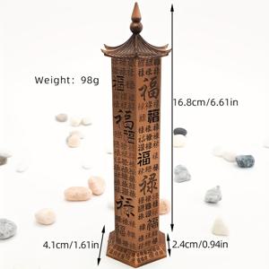 1개 중국식 스탠딩 향로 - 우아한 전통 아시아 금속 버너, 중공 육각 디자인, 아연 합금 제작, 홈, 명상, 요가, 스파, 오피스용 - 스틱, 콘, 루스 인센스 호환 - 전기 불필요 - 장식용 문화 소품, 명상 액세서리, 정교한 디테일, 마감, 요가 실천자용