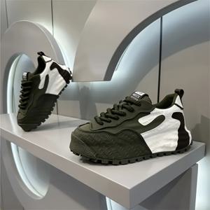 남성용 경량 사계절 청키 스니커즈 - 편안하고 스타일리시하며 다목적 캐주얼 신발, 두꺼운 PVC 밑창으로 캐주얼 의상에 적합