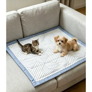 반려동물 냉감 쿨매트 누빔제작 밑면미끄럼방지 두툼한 솜포함 고양이 강아지 겸용 여름 아이스 매트 세탁가능 40*60 60*90 케이지용 펫침대