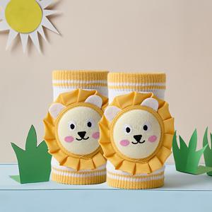 아기 무릎 보호대 1쌍 - 도톰한 충격 방지 무릎 보호대, 부드럽고 통기성 좋은 기는 도구, 봄/여름용 무릎 보호, 손세탁 가능