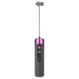 핸드헬드 미니 전동 우유 거품기 1개, 스테인리스 스틸 USB 충전식, 3단 속도 조절, 휴대용 커피 카푸치노 크림 믹서, 주방용품 계란 거품기, 달걀 흰자 휘저개