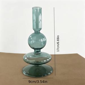 유리 촛대, 로맨틱한 유럽 스타일 촛대, 직경 2cm 양초 수납 가능, 결혼식 및 발렌타인데이 저녁 식사용, 촛불 저녁 식사 소품, 집 장식, 거실 테이블 장식, 장식용, 크리스마스, 할로윈