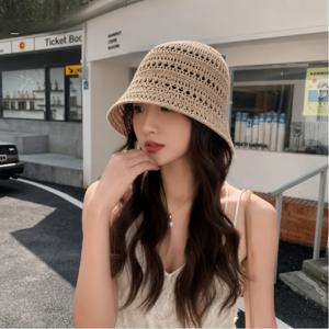 2025년 신상 여름 여성용 홀로우 썬햇 1개, 통기성 좋은 얇은 패셔너블한 디자인, 쇼핑 및 여행용으로 적합