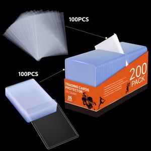 200개/400개 하드 플라스틱 스포츠 카드 슬리브, 7.62cm x 10.16cm 하드 쉘 카드 보호대, 스크래치 방지 보호 커버, 야구, 축구, 트레이딩 카드, 게임 트레이딩 카드, 스포츠 카드 수집가 보관 용품에 적합
