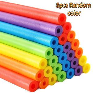 5개 혼합 20인치 컬러 속이 빈 폼 튜브, 공예, 미술 용품, 파티 장식, 웨딩 장식, 피트니스 트레이닝, 운동 보충, 학교 활동, 생일 파티 및 창의 프로젝트용 부드러운 스펀지 막대