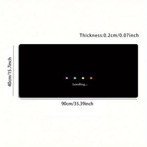1개 다이아톰 머드 대형 게이밍 마우스 패드, 디자인, 컬러풀 폴카 도트 패턴이 있는 블랙 베이스, 독특한 