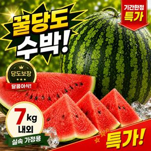 [50박스 한정특가] 꿀당도 수박 7키로 내외
