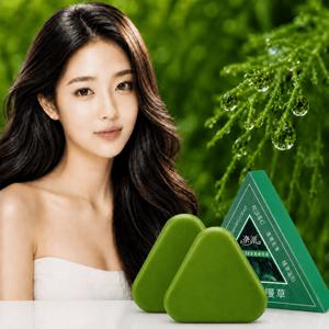 【총 2개】 120g 우스만 허브 샴푸바 측백잎·하수오 식물추출물 두피 클렌징 볼륨 케어 고체 샴푸 비누 식물추출물 두피 케어 볼륨 샴푸바