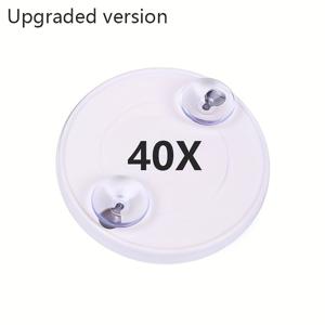 40X/30X 돋보기 거울, 강력한 흡착 컵 2개 포함, 3.5인치 휴대용 확대 메이크업 거울, 블랙, 모공 확대, 뽑기, 턱수염 및 눈썹 제거, 인조 속눈썹 붙이기, 아이섀도우 드로잉, 근시 노안에 적합한 디테일