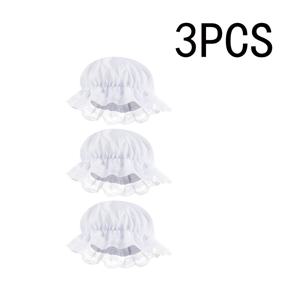 화이트 레이스 러플 낚시모 모자 여성용 레이스 러플 할머니 잠옷 모자 액세서리