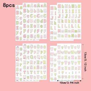 빈티지 알파벳 스티커 392개, 레터 스티커 8개, 스크랩북킹, 저널링, DIY 공예용—빈티지 알파벳 종이, 글자 및 비정형 잡지 오려내기 포함, 콜라주, 플래너 장식, 선물 포장용