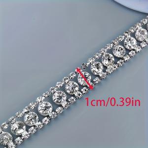 1개 럭셔리 체인 장식, 0.99Cm 폭 라인스톤 밴드, 정교한 디자인, 스커트 액세서리, 선물 상자 및 신발 장식