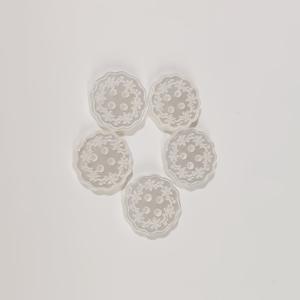 10개 11.5mm 신상 레이스 레진 버튼 수제 레이스 주얼리 장식 버클 니트 스웨터 가디건 손바느질 버클
