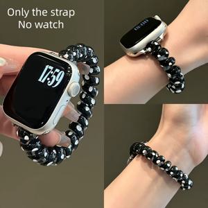 폴카 도트 스트랩, Huawei Watch Fit 5// Pro/Fit 3에 적합, NFC 버전 지원, 블랙 앤 화이트 도트 모양 전화선 헤드밴드, 도파민 여성용 탄성 헤드밴드 손목 밴드