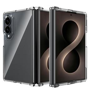 휴대폰 케이스: HD 투명 황변 방지 케이스, 삼성 Z 폴드 8 4G 5G 2026 호환, 범퍼 충격 방지 투명 슬림 스크래치 방지 하드 후면 케이스, 갤럭시 폴드8 5G 호환 렌즈 보호 케이스