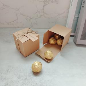10pcs 스퀘어 크래프트 종이 선물 상자