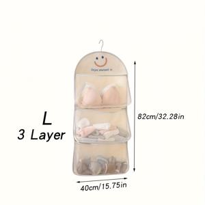 1개 란제리 양말 정리함 걸이형 가방, 속옷 네트 가방, 옷장 침대 옆 문 뒷면 걸이형 옷 정리함, 보석 정리함