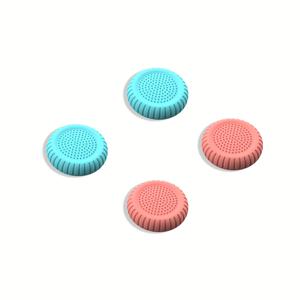 Switch 2/NS2용 부드러운 실리콘 엄지 그립 4개 세트, 미끄럼 방지 및 땀 방지 디자인, 그립감 및 제어력 향상, 유연하고 내구성, 콘솔 게임을 즐기는 분들에게 적합