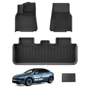 2025-2026년형 TESLA 모델 Y 차량용 바닥 매트, TPE 소재, 간편한 청소, 냄새 및 먼지 방지, 극심한 날씨 및 야외 활동을 위한 특별히 설계됨, 차량을 깨끗하고 새로운 상태로 유지