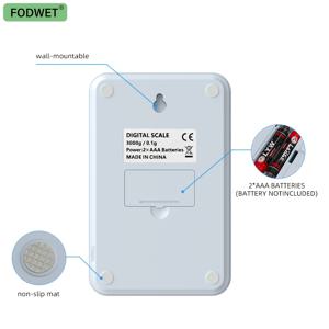 FODWET 주방용 식품 저울 1개 3kg/0.1g, 음식, 밀가루, 커피 계량용, 베이킹 저울, 커피 저울, 디지털 주방 저울, 고정밀 전자 저울. AAA 배터리 2개 필요, 배터리 미포함