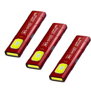 3개 다기능 초고휘도 USB 충전식 야외 휴대용 손전등, 고루멘 LED 손전등, 5가지 조명 모드, 후면 클립 | 자석 받침대, 캠핑, 하이킹, 비상 상황, 사냥에 적합한 다기능 손전등, ABS 소재 세트(데이터 케이블 포함), 여행, 캠핑, 하이킹, 낚시, 비상 상황에 적합