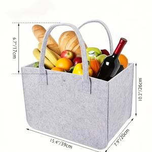 펠트 토트백 | 쇼핑, 장보기, 수납용 대용량 핸드백 | 재사용 가능하고 내구성 좋은