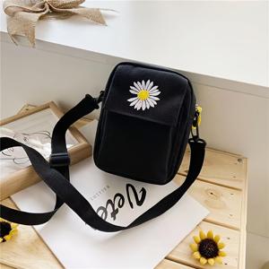 스몰 데이지 캔버스 백 여성용 크로스바디 백 인플루언서 올매치 스몰 스퀘어 백 휴대폰 가방