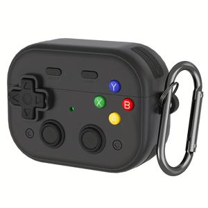 레트로 게임 콘솔 모양 이어폰 케이스 (Apple Airpods 4/Pro 2/Pro 3 호환), 독특한 Apple 헤드폰 커버, 충격 방지 보호