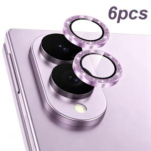 Samsung Galaxy Z Fold 8 | 9H 파손 방지 강화 유리 메탈 링 포함 6개입 글리터 카메라 렌즈 보호 필름 | 스크래치 방지, 케이스 호환 액세서리