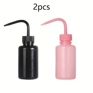 2개 세트 전문가용 150ML 속눈썹 물 스퀴즈 병, 5Oz 타투 클리닝 병 (최소한의 노력으로 사용 가능), 눈썹 관리 및 클리닝에 이상적인 가벼운 플라스틱 워시 병