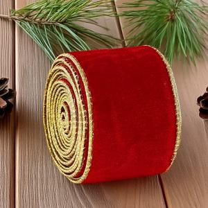 새로운 크리스마스 프로크 리본 1개 6cm*5yd, DIY 리본 보우, 크리스마스 선물 상자 포장용 레드 그린 리본, 우븐 리본, 새틴 리본, 크리스마스 트리 장식용, 크리스마스, 할로윈