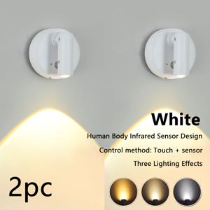 1/2개 3색 LED 스마트 모션 센서등, 인체 감지등, 홈 앰비언트 조명, USB 야간 조명, 휴대용 모션 센서, 로맨틱 장식 야간 조명, 자동 주야간 구분, 적합한 곳: 침실, 식당
