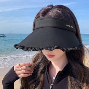 덥석덥석 페미닌 스포츠 썬캡 프릴 여성 여름 모자 골프 자외선차단 테니스 조깅 챙모자