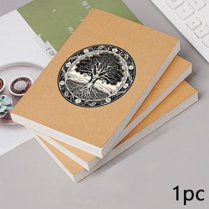 빈티지 나무 패턴 크라프트 표지 공백 스케치 워크북, 드로잉 스케치 저널링 필기용 휴대용 스케치 노트북 1개, 초보자 및 전문 예술가를 위한 미술 스케치북 용품