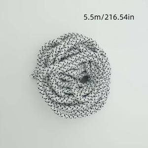 5.5m/4mm 두께의 세련되고 심플한 화이트 도트 폴리에스터 둥근 끈, 핸드메이드 땋은 로프, 나일론 로프, 컬러 로프, 내마모성 및 절단이 쉬운, 핸드메이드 DIY 땋은 로프 액세서리, 땋은 장식, 키체인, 가방 고리, 휴대폰 랜야드, 팔찌, 땋은 신발끈, 모자 끈, 옷과 바지 조임끈 장식, 공예 애호가에게 필수품, 다양한 용도