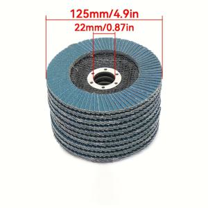 6개 125mm 금속 디스크 각도 연마기용 숫돌날 40/60/80/120 연마 디스크 앵글 그라인더 숫돌바퀴