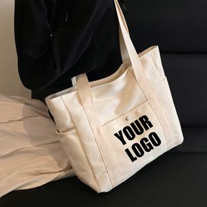 여성을 위한 맞춤 이름/아이디/사진 토트백, 캐주얼 소재, 다중 포켓, 지퍼 잠금, 튼튼한 소재, 숄더 또는 핸드 캐리. 간편하고 패셔너블한 스타일, 데일리 외출, 쇼핑, 통근 등에 적합