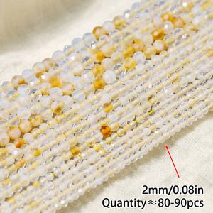 2-4mm 화려한 천연 시트린 각진 미세공 미가공석 비즈, DIY 팔찌 제작, 각종 주얼리, 열쇠고리 펜던트, 의류 액세서리, 가방 참 및 기타 수공예 재료용