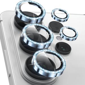Samsung Galaxy S26 Ultra용 카메라 렌즈 보호 필름 5매 | 1:1 완벽한 핏 HD 클리어, 9H+ 강화 유리, 스크래치 방지 글리터 메탈 링, 케이스 호환 & 지문 방지