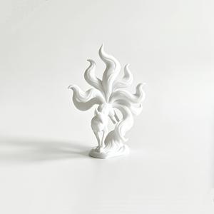 우아한 여우 조각 모형 - 우아하고 고상한 스타일 모형, 내구성이 뛰어난 플라스틱 소재, 전기 불필요, 데스크탑 롤플레잉 게임에 이상적, 미니 가구, 미니 장식, 정교한 미니어처 모형