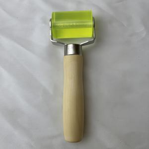 나무 손잡이 PU 플랫 롤러, 전문가용 고품질 시마 롤러, 베어링 포함 벽지 롤러, 벽지 부착용 특수 도구, 타이어 수리용 압축 롤러