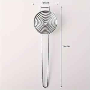 1개 스테인리스 스틸 계란 노른자 & 흰자 분리기 - 연장 손잡이 포함, 위생적인 계란 분리기, 메린제, 오믈렛용 - 빠른 노른자/흰자 분리
