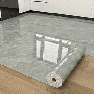 1롤 엑스트라 두꺼운 마블 바닥 및 벽 스티커 - 3.0M X 59.99Cm, 욕실, 주방, 거실 및 침실 개조용 떼어내어 붙이는 비닐 타일 - 방수, 간편한 청소, 자가 접착 마블 디자인