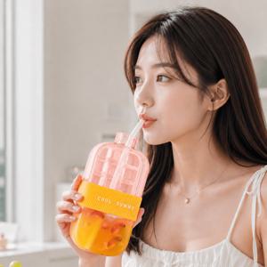 대용량 실리콘 얼음 트레이 세트, 물병형 아이스 몰드, 과일 얼음 DIY 가능, 휴대용 아이스 물병, 여름 냉음료·주스·커피용 얼음틀, 야외·사무실 필수템, 2색 선택