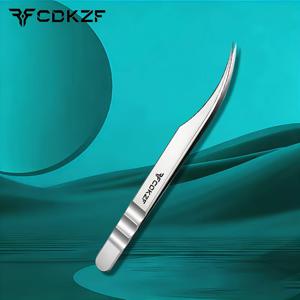 CDKZF 브랜드 고정밀 돌고래형 클램프, 스테인리스 스틸 구부러진 팁 핀셋, 제모기 및 블랙헤드 세포 추출기, 전문가용 클리닝 도구