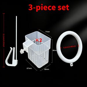 3개 세트 (수초 박스 2개 + 피더 1개) | 물고기용 수초 홀더 (고리 및 구멍 포함), 수생 식물용 상단 행잉 바스켓. 수경 재배 조경, 수족관 추가에 적합. 부유식 음식 링 물고기 피더, 색상 랜덤, 배터리 없음