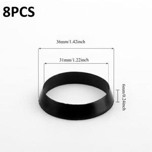 8개 다기능 원뿔형 밀봉 개스킷, 32mm, 40mm(1'' 1.5'') 수조 배수관 씰용, 싱크대 배수구, 옥외 수도관, 주방 및 욕실 싱크대, 욕조 배수구 마개용, 표준 수조 배수관과 호환